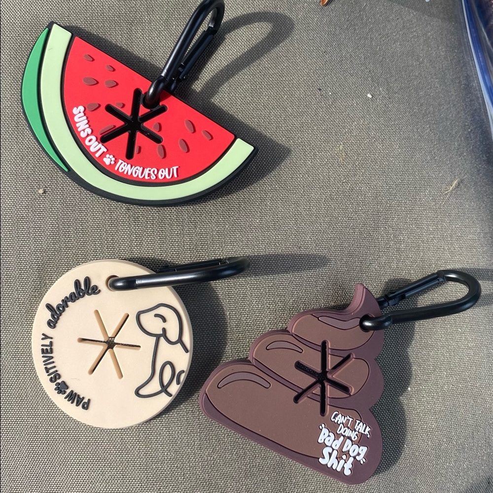 Bundle of 3. Double sided and new in packaging. Poop Bag Holder.